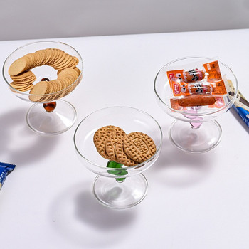 Нова креативна поднос за закуски с плодове тоалетка стъклена кутия за бижута декорация на дома хол бонбони маса за чай чиния