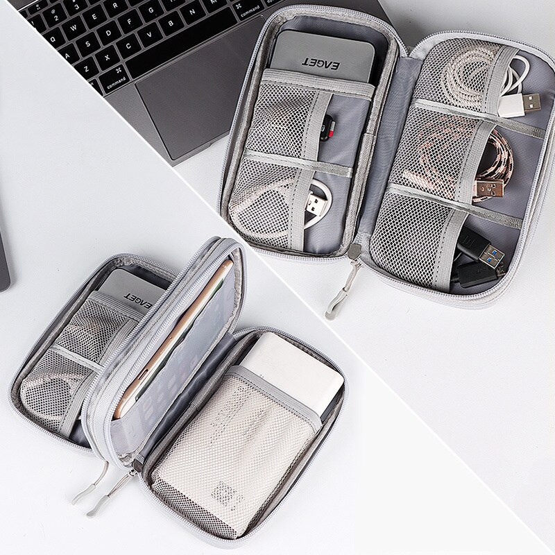 Prenosná taška, organizér, káble, nabíjačka, digitálny USB gadget, powerbanka, taška, gadgety, káble, káble, organizér, cestovné príslušenstvo