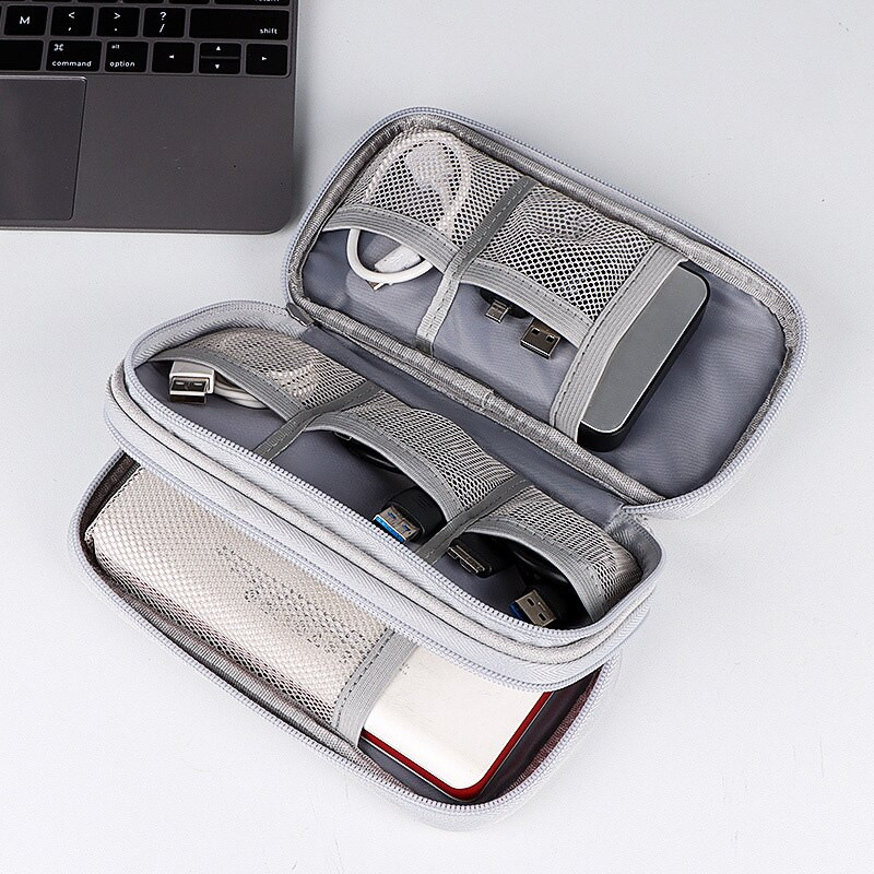 Prenosná taška, organizér, káble, nabíjačka, digitálny USB gadget, powerbanka, taška, gadgety, káble, káble, organizér, cestovné príslušenstvo