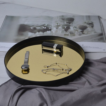 Δίσκος κουτιού αποθήκευσης καλλυντικών διακοσμητικών καλλυντικών 1 τμχ Στρογγυλός καθρέφτης, Σχάρα διακόσμησης σπιτιού γάμου 2022 Νέο