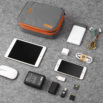 Преносима чанта за кабел за данни за пътуване Цифрова USB джаджа Органайзер Зарядно устройство Кутия за съхранение на слушалки U диск Power Bank Чанта за съхранение с цип