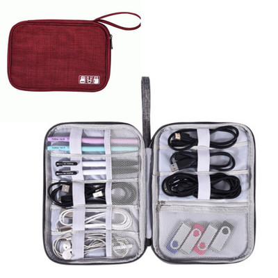 Nešiojamas kelionių duomenų kabelio krepšys Skaitmeninis USB įtaiso organizatorius įkroviklis ausinių laikymo dėžutė U diskas Power Bank užtrauktuku saugojimo krepšys