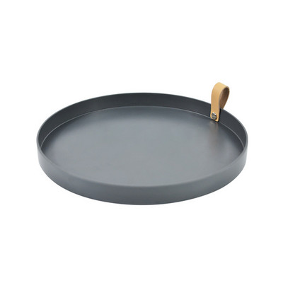 Plastmasas ziemeļvalstu baltā apaļa rotaslietu paplāte Dzīvojamā istaba virtuves galds Ēdienu gredzenu paplātes Uzglabāšanas dīvāna paliktnis ar roktura dekoru