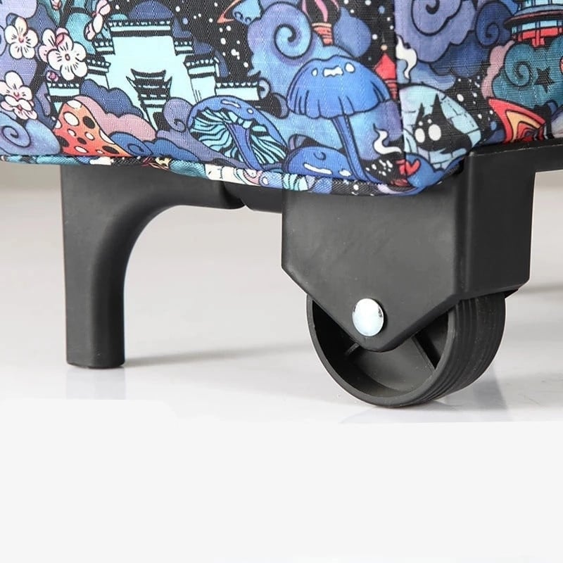 Geantă de depozitare pliabilă, de mare capacitate pentru cumpărături, organizator de alimente, geantă cu cărucior pe roți, genți portabile pentru cumpărături. Cumpărați saci cu legume