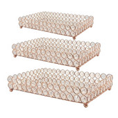 Suport decorativ pentru tavă de fructe cu oglindă, pentru depozitarea alimentelor, recipient pentru cosmetice, tavă de vanitate pentru nuntă, acasă, bucătărie, sticla de vin, bijuterii