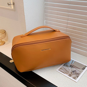Нова дамска козметична чанта за пътуване Функционална висяща PU чанта за грим Необходими Органайзер Чанта за съхранение на тоалетни принадлежности Чанта за измиване на грим