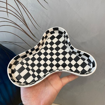 Debesų lėkštės Keraminis vaisių patiekalas Desertinė lėkštė Užkandžių dubuo papuošalų padėklai Dekoratyviniai lėkštės tortų stovai, stalo reikmenys