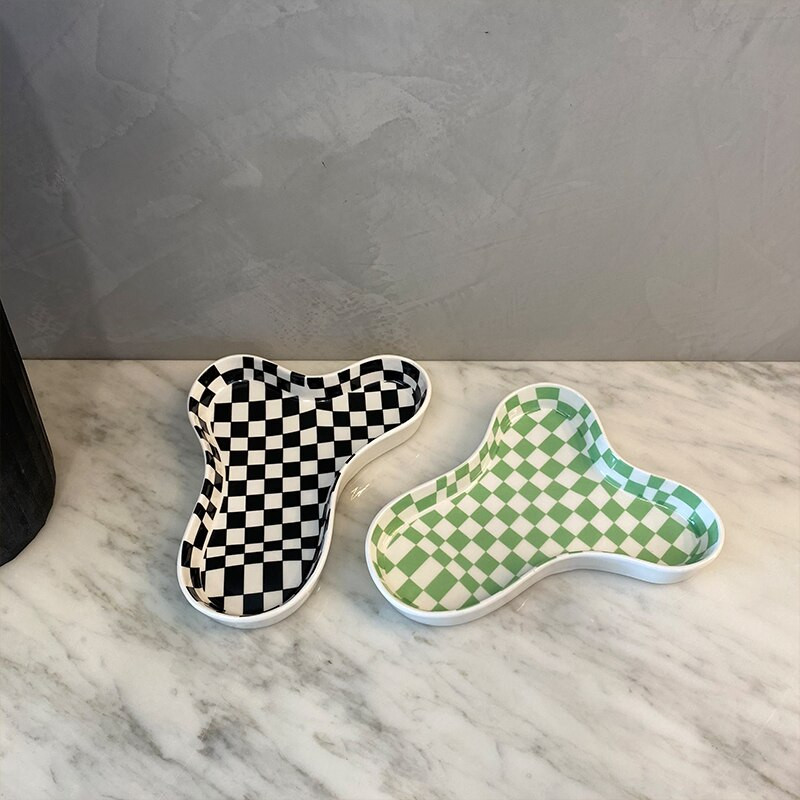 Debesų lėkštės Keraminis vaisių patiekalas Desertinė lėkštė Užkandžių dubuo papuošalų padėklai Dekoratyviniai lėkštės tortų stovai, stalo reikmenys