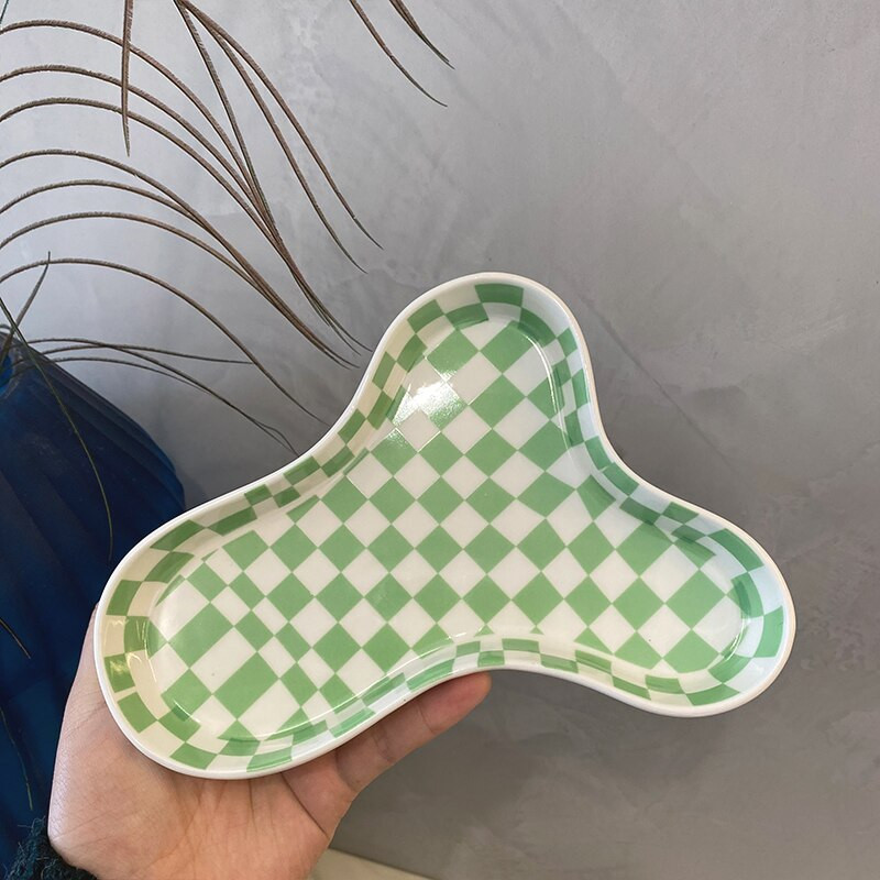 Debesų lėkštės Keraminis vaisių patiekalas Desertinė lėkštė Užkandžių dubuo papuošalų padėklai Dekoratyviniai lėkštės tortų stovai, stalo reikmenys