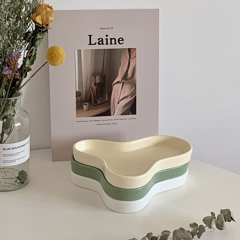 Debesų lėkštės Keraminis vaisių patiekalas Desertinė lėkštė Užkandžių dubuo papuošalų padėklai Dekoratyviniai lėkštės tortų stovai, stalo reikmenys