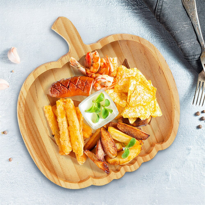 Halloweeni dekoráció Evőeszközök Sütőtök Szellem téma Halloween Fa sütőtök tálca Lakberendezési Vacsora tányér Sütemény