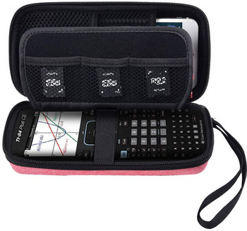 Калъф за пътуване за Texas Instruments Ti-84 plus/TI-83 Plus/HP Prime Graphing Calculator, голям капацитет за химикалки, кабели