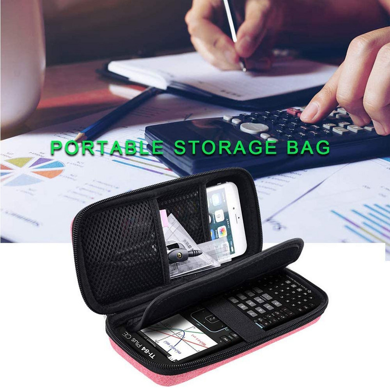 Utazótok Texas Instruments Ti-84 plus/TI-83 Plus/HP Prime grafikus számológéphez, nagy kapacitású tollakhoz, kábelekhez
