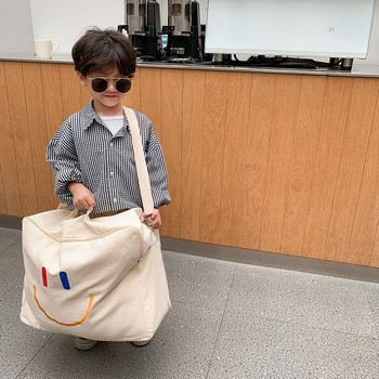 Корейска пазарска чанта Платнена чанта за рамо Органайзер Дребни неща Детски играчки Съхранение на домашно юрган Бебешка стая Организация на детска стая