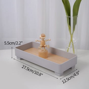 Ins Storage Tray Desktop Sundries Organizer Καλλυντικά Οθόνη Δίσκος Μοντέρνος Επιτραπέζιος Δίσκος Διακόσμησης Πιάτου Αποθήκευσης