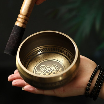 Handmade Buddha Sound Bowl Kit Handmade Crafts Art Decor Supplies for Home Yoga Studio Meditation Gift 87HA