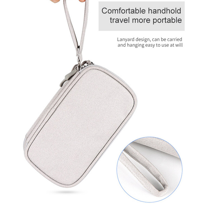 Hordozható hordtáska Tárolótáska Merevlemez tok HDD-hez Ház merevlemez tok telefon tápegységhez usb adatkábel fülhallgató