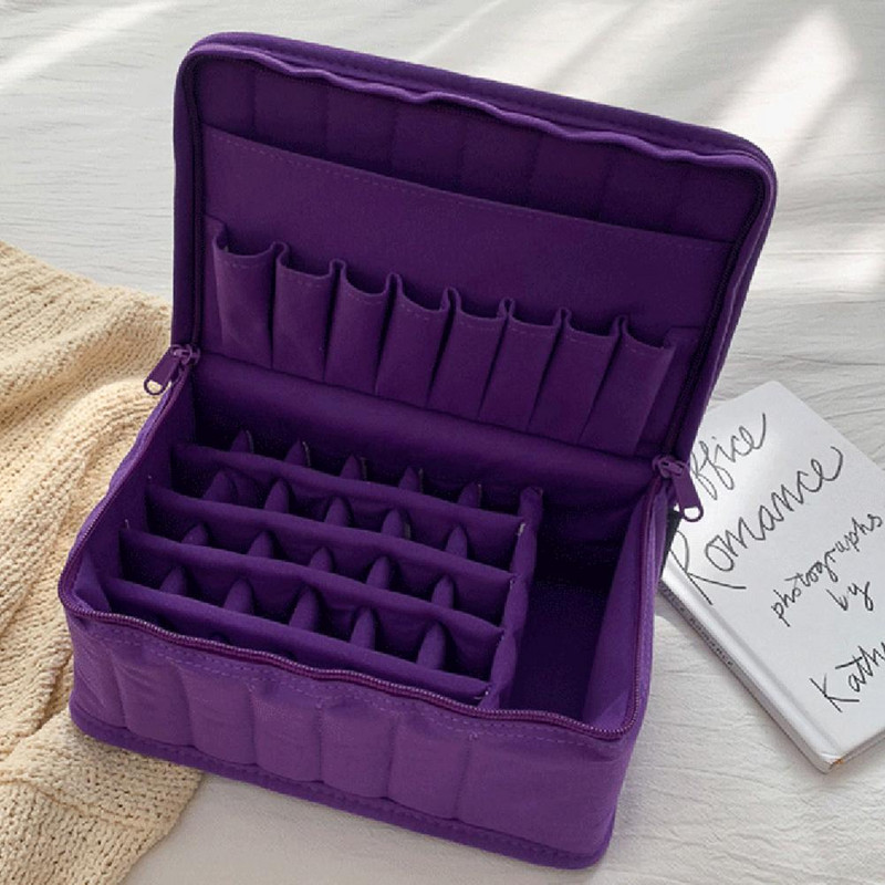 38 butelių eterinio aliejaus nešiojimo dėklas, didelės talpos smūgiams atsparus kelioninis nešiojamasis laikiklis nagų lako laikymo krepšys