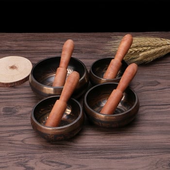 Buddhism Tibetan Singing Bowl Set Yoga Copper Chakra Διαλογισμός Δώρο για Υπνοδωμάτιο στο σπίτι Διακόσμηση επιφάνειας εργασίας σαλονιού