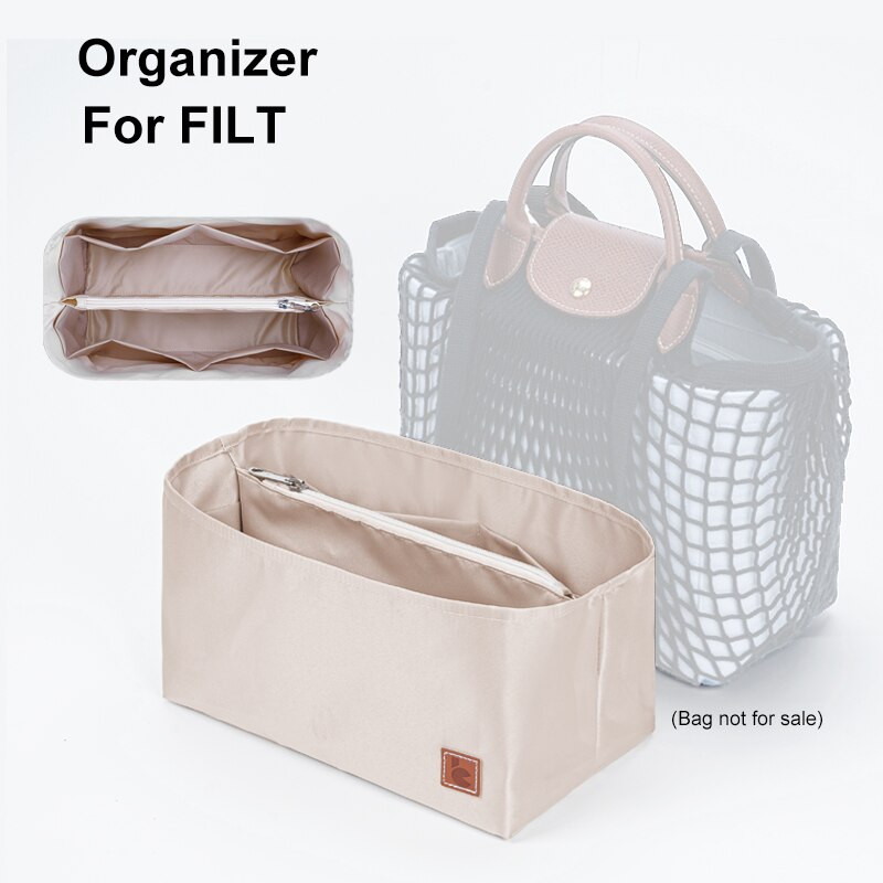 Pentru Longchamp FILT Net Shopper Geantă din pâslă Poșetă Insert Organizator Femei Călătorie Geantă de mână Interior Shaper Tote Bag Căptușeală Despărțitor de depozitare