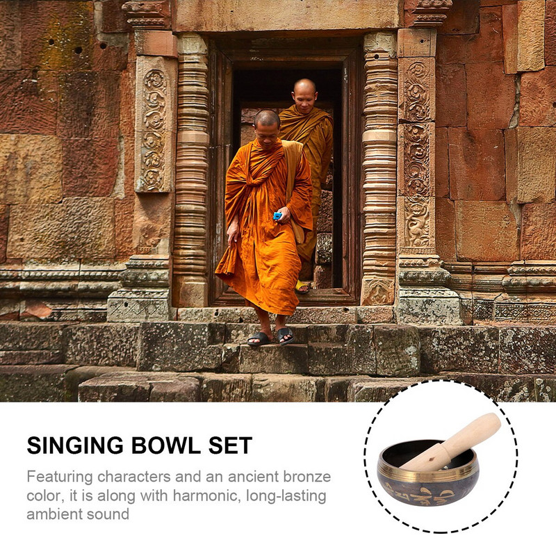 Tál Ének Meditáció Tibeti Szett Tálak Harang Nagy kínai ajándékok Kristály Álló Tibeti Réz