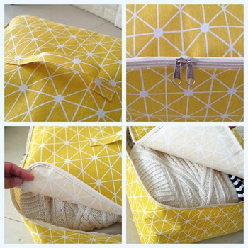 Преносима Cloest Organizer Box Висококачествена чанта за съхранение на дрехи Одеяло Tidy Case Container 3 размера Чанта за съхранение на играчки Многоцветна
