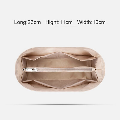 Se potrivește pentru Kelly 25 28 32 Organizator cu clapetă din pânză satinată pentru geantă de machiaj Organizator pentru genți de mână de călătorie Genți portabile pentru cosmetice