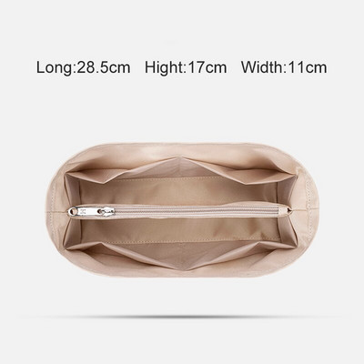 Se potrivește pentru Kelly 25 28 32 Organizator cu clapetă din pânză satinată pentru geantă de machiaj Organizator pentru genți de mână de călătorie Genți portabile pentru cosmetice