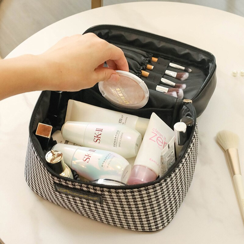 Cestovná nepremokavá prenosná dámska make-up taška s veľkou kapacitou, organizér na toaletné potreby, úložné puzdrá na kozmetiku so zipsom, umývacie puzdro na krásu