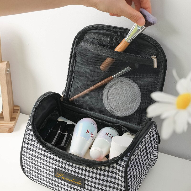Cestovná nepremokavá prenosná dámska make-up taška s veľkou kapacitou, organizér na toaletné potreby, úložné puzdrá na kozmetiku so zipsom, umývacie puzdro na krásu