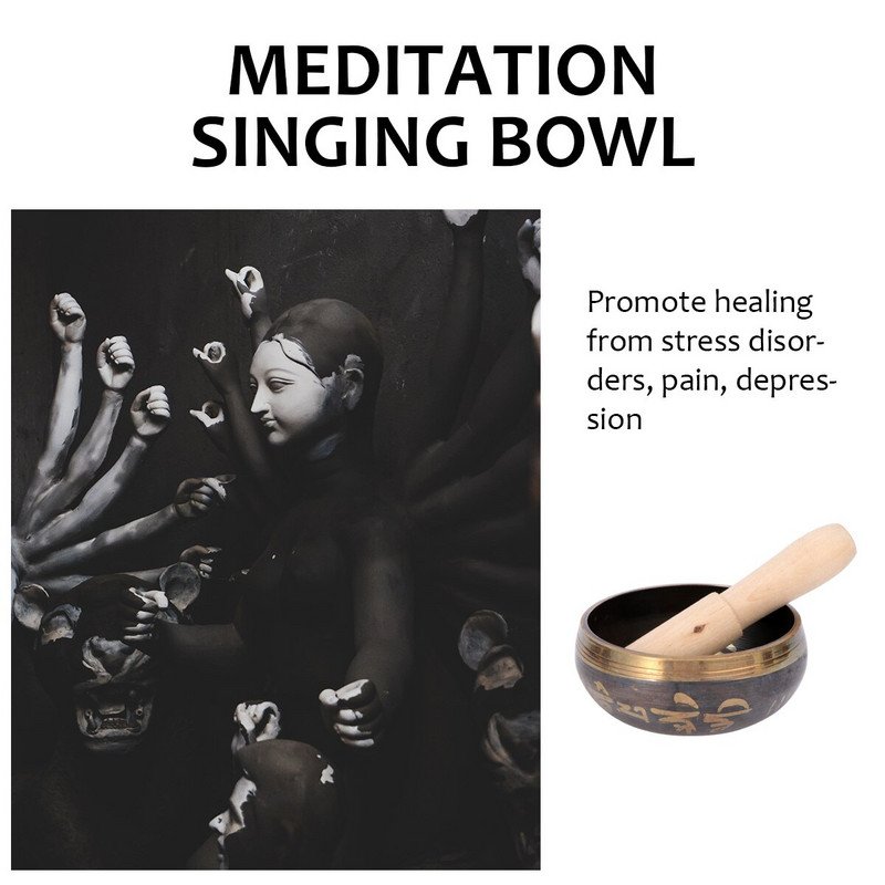 Tibetan Sound Bowl Cadouri spirituale Standing Bell Chakra Bowl Sound Bowl Set Meditation Bowl Meditation