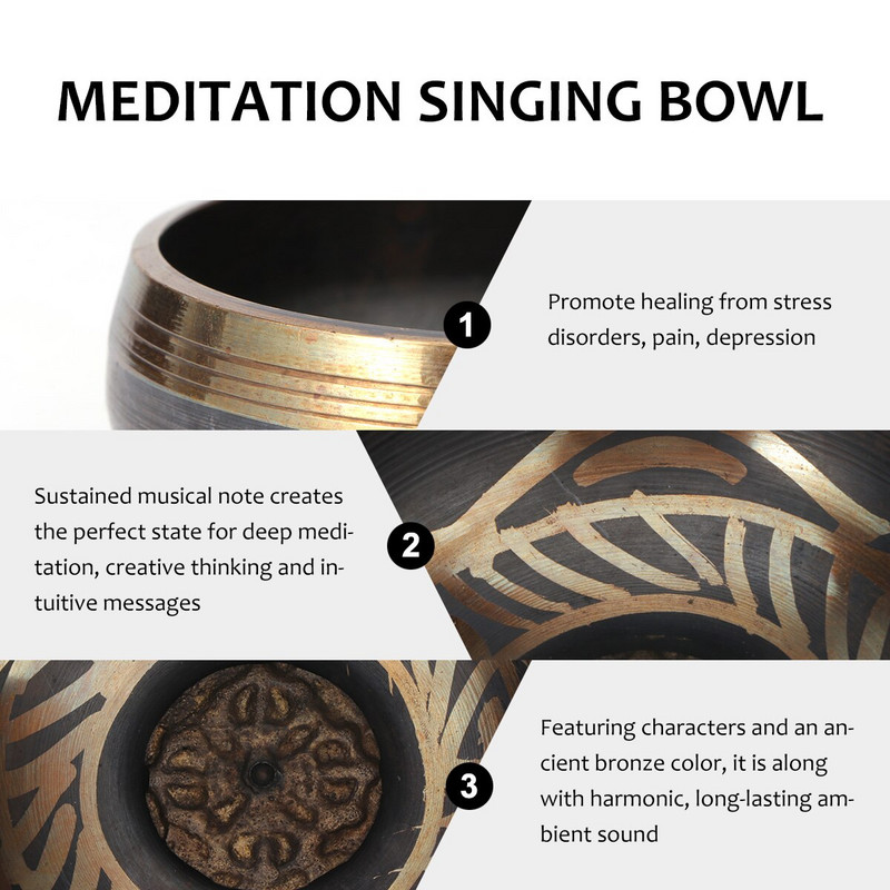Tibetan Sound Bowl Cadouri spirituale Standing Bell Chakra Bowl Sound Bowl Set Meditation Bowl Meditation