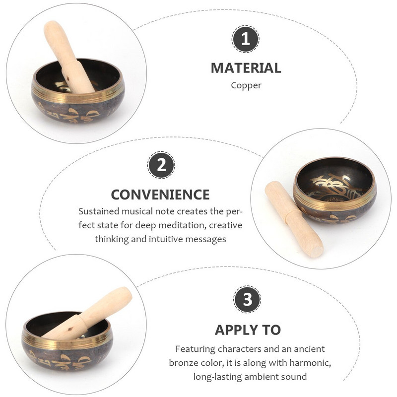 Tibetan Sound Bowl Cadouri spirituale Standing Bell Chakra Bowl Sound Bowl Set Meditation Bowl Meditation