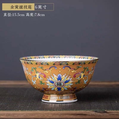 1 db 6 hüvelykes tésztatál kínai Jingdezhen Famille rózsa porcelán arany szélű kedvező dizájn tál dekoratív étkészlet