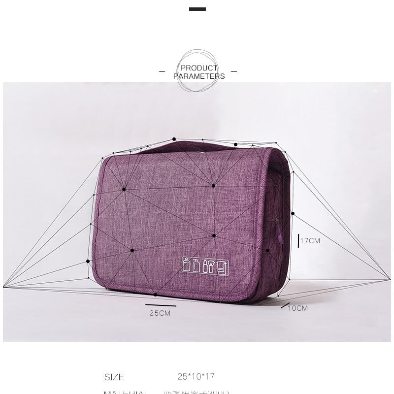 Nešiojamas pakabinamas moteriškas vyriškas kosmetikos krepšys vandeniui atsparus makiažas kelionių organizatorius Grožio makiažo krepšio dėklas Reikalingos kosmetikos laikymo priemonės