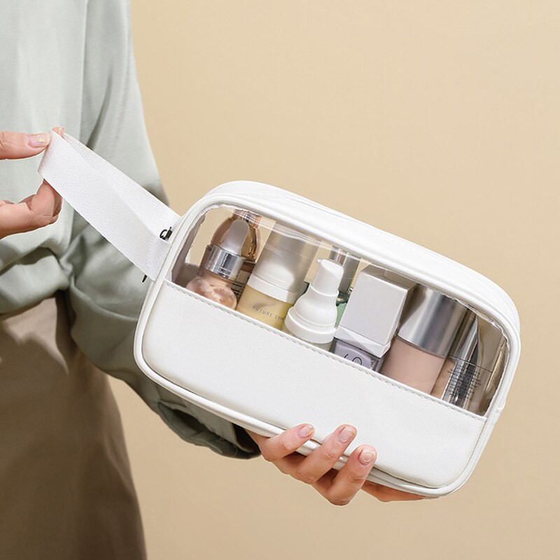 Multifunkčná kozmetická taška na make-up, priehľadná veľkokapacitná organizér do kúpeľa, vodotesná prenosná cestovná úložná taška