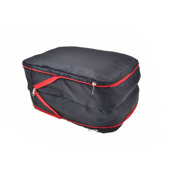 3 БР. Забавни чанти за съхранение при пътуване Опаковъчни кубчета Двуслойна преносима компресионна торбичка Органайзер за куфари за багаж с голям капацитет