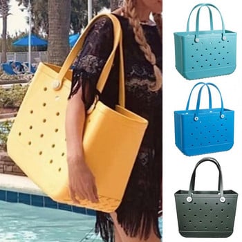 Μόνιμη τσάντα αποθήκευσης για γυναικεία τσάντα ώμου Αδιάβροχη τσάντα EVA tote τσάντα για υπαίθρια τσάντα για πικνίκ παραλίας Τσάντα αγορών