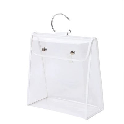 Rankinės dulkių dangtelis pakabinamas krepšys, spinta spinta, skaidrus laikymo maišelis TPU apsauginis dulkių maišelis, skirtas prabangiai rankinei