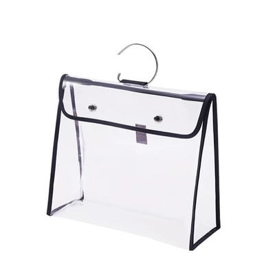 Rankinės dulkių dangtelis pakabinamas krepšys, spinta spinta, skaidrus laikymo maišelis TPU apsauginis dulkių maišelis, skirtas prabangiai rankinei