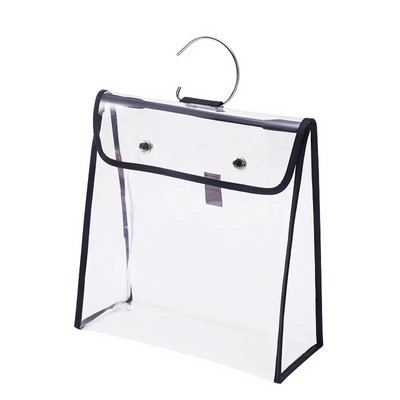 Rankinės dulkių dangtelis pakabinamas krepšys, spinta spinta, skaidrus laikymo maišelis TPU apsauginis dulkių maišelis, skirtas prabangiai rankinei