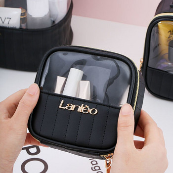 Дамски органайзер за съхранение на тоалетни принадлежности за пътуване Водоустойчива PVC козметична преносима прозрачна чанта за грим за жени