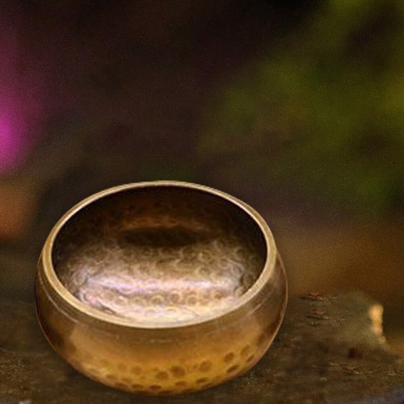 Νεπάλ Σανσκριτικά Μπολ Γιόγκα Θεραπεία Διαλογισμού Σκεφτείτε Καθαρά Θιβετιανή Ψαλμωδία του Βούδα με χειροτεχνίες με ξύλινο ραβδί