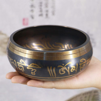 Непалска тибетска купа за пеене Ръчно изработена купа за звук на Буда Купа за йога медитация Тибетска бронзова купа за пеене на камбанка Релаксираща купа Striker