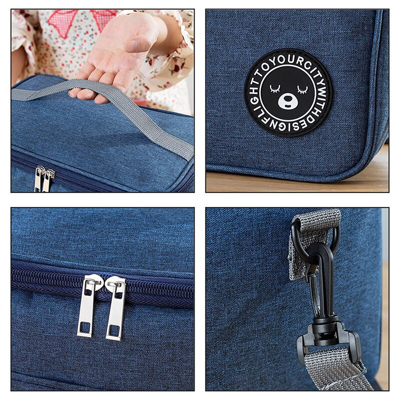 Geantă frigorifică portabilă, cu izolație pliabilă, pachet de gheață pentru picnic, pentru alimente, purtător de băuturi termice, cutie de prânz izolată, livrare, geantă de mână pentru alimente