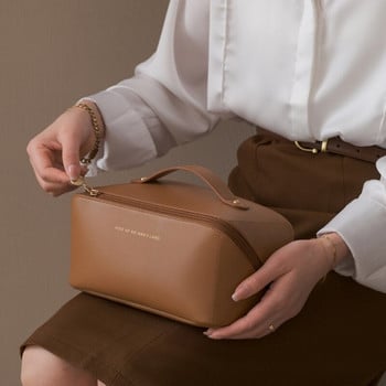 Дамска козметична чанта с голям капацитет Многофункционална преносима чанта за гримове за момичета Органайзер за тоалетни принадлежности Дамски калъф за съхранение на грим