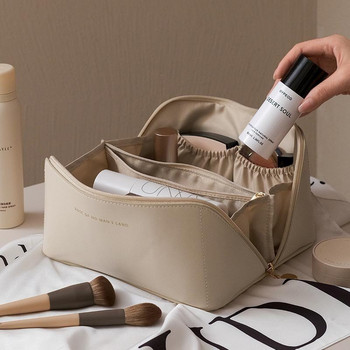 Дамска козметична чанта с голям капацитет Многофункционална преносима чанта за гримове за момичета Органайзер за тоалетни принадлежности Дамски калъф за съхранение на грим