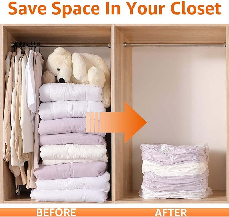 NEMOKAMAS ĮRANKIŲ Vakuuminis maišelis Drabužiai Antklodžių laikymo Krepšiai Rankomis suspaustas Taupantis erdvę Sandarinimo paketas Suspaudimo organizatorius kelionėms namuose