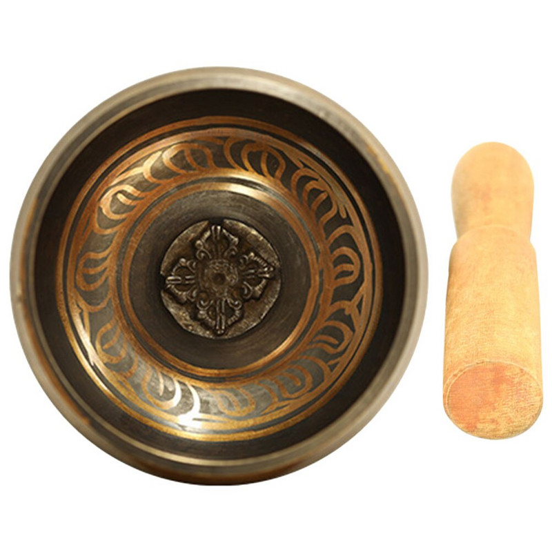 1 set za meditaciju, tibetanska bakrena zdjela za pjevanje, meditacija, joga zdjela, zvučna zdjela za kućnu meditaciju