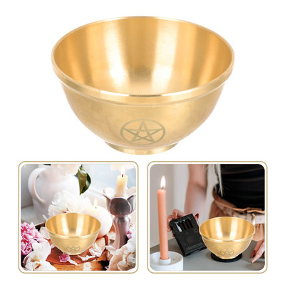 Κύπελλο Προσφοράς Brassaltar Worship Bowls Θιβετιανό Τελετουργικό Χάλκινο Ρύζι Θυσιαστικά άρθρα Επίπλωση Πεντάγραμμου Καυστήρα Τσάκρας Στήριγμα